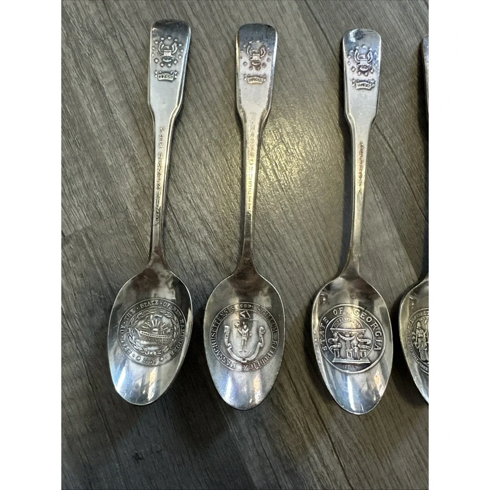 International 1776-1976 Bicentennial Silver-plated Spoons Lot Of 9